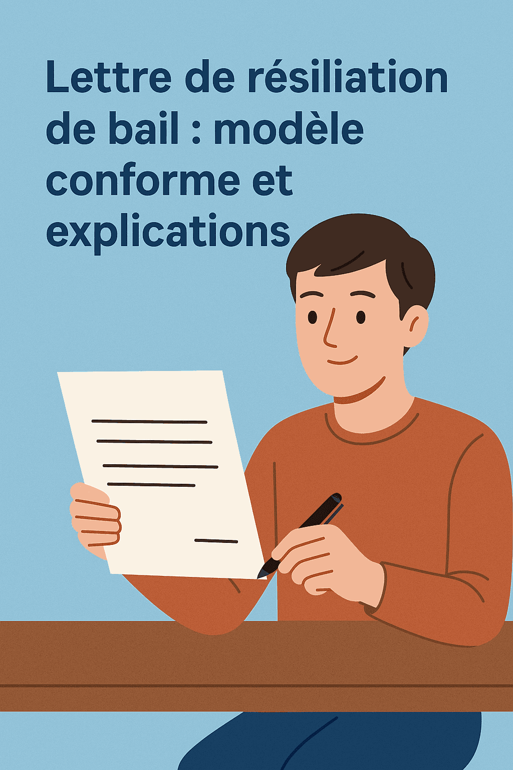 lettre de resiliation de bail : modèle conforme et explications