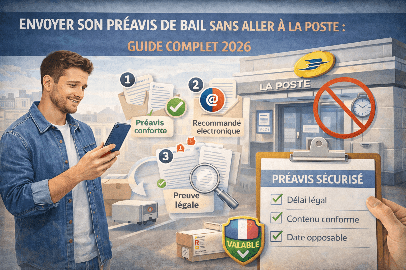 Envoyer son préavis de bail sans aller à La Poste : guide complet 2026