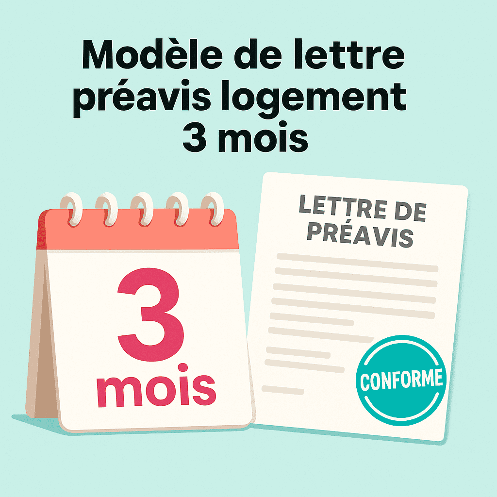 modèle de lettre préavis logement 3 mois