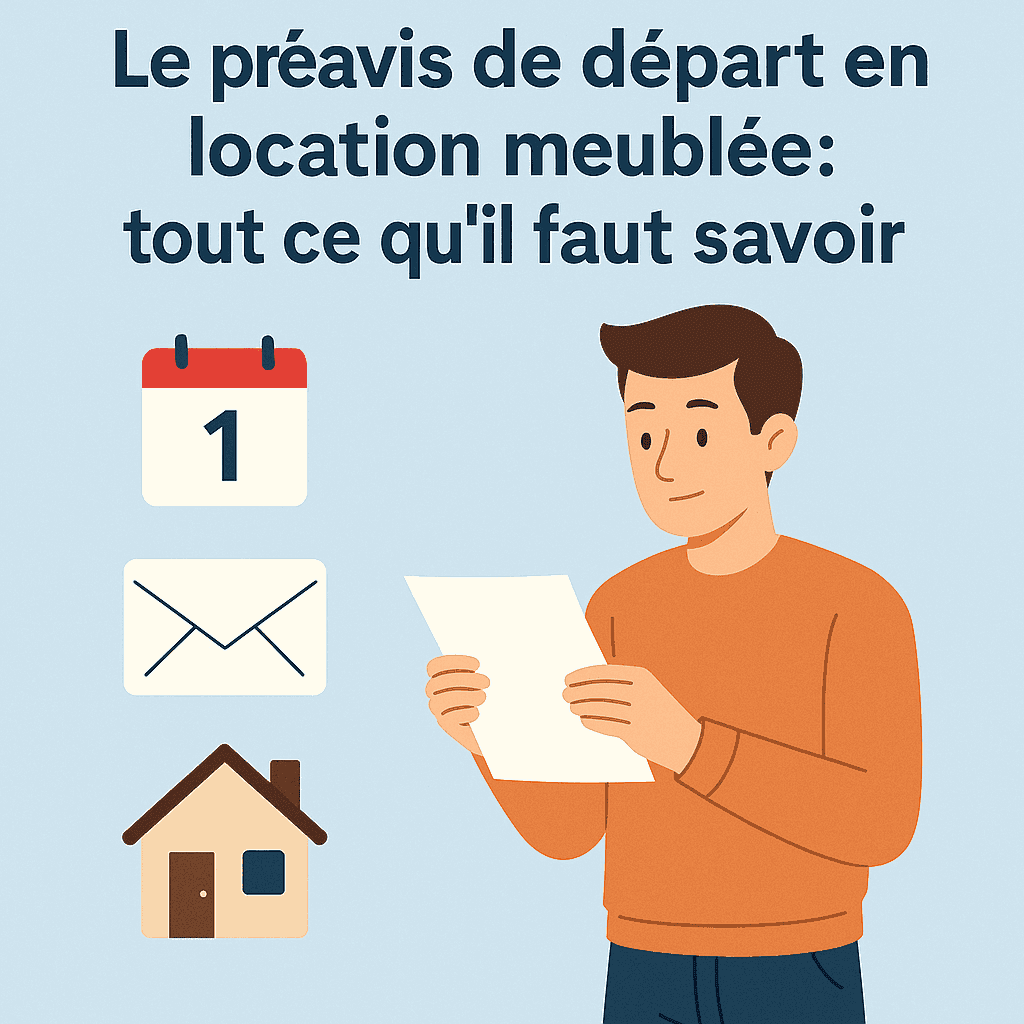 Préavis de départ en location meublée : règles, délais et lettre de résiliation
