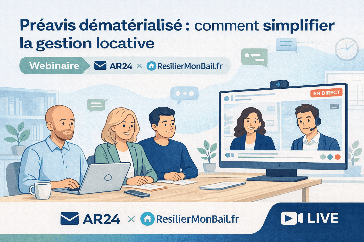 Préavis dématérialisé : comment simplifier la gestion locative | Webinaire AR24 x Resiliermonbail.fr
